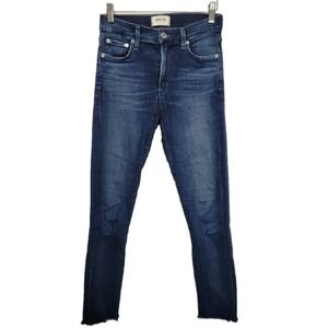 AGOLDE Sophie Crop Raw Hem Denim Jeans